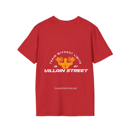 Villain Street Gym T-Shirt — "Train Without Limits" Athletic Tee
