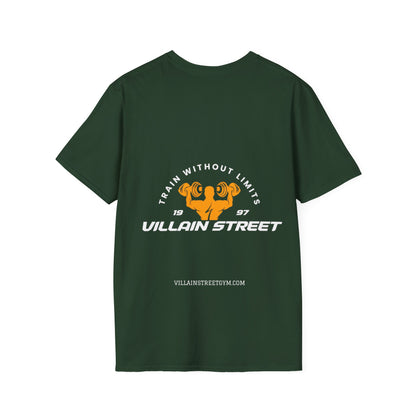 Villain Street Gym T-Shirt — "Train Without Limits" Athletic Tee