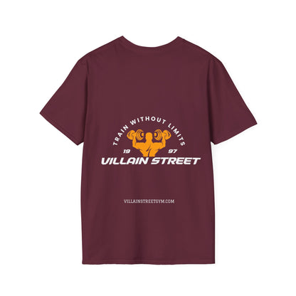 Villain Street Gym T-Shirt — "Train Without Limits" Athletic Tee